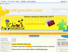 Tablet Screenshot of chicosespeciales.com